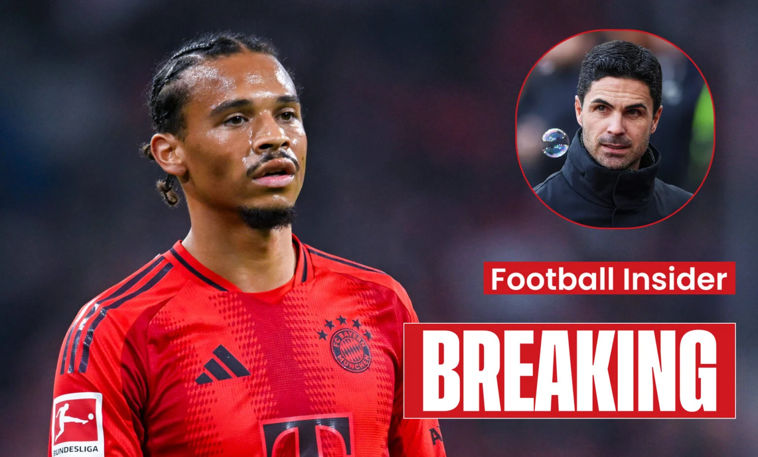 前英超球探:阿森纳冬窗将求购萨内 还会签下一名后卫